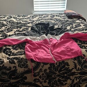 Women's Pink and Black wind breaker